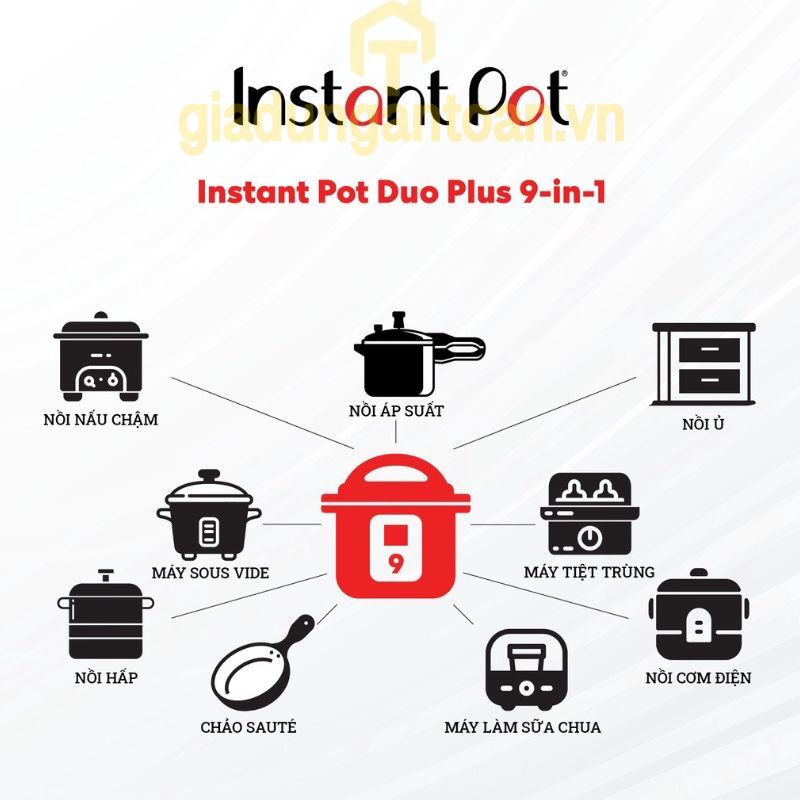 Nồi áp suất Instant Pot Duo Plus 5.7L với tính năng 9 trong 1